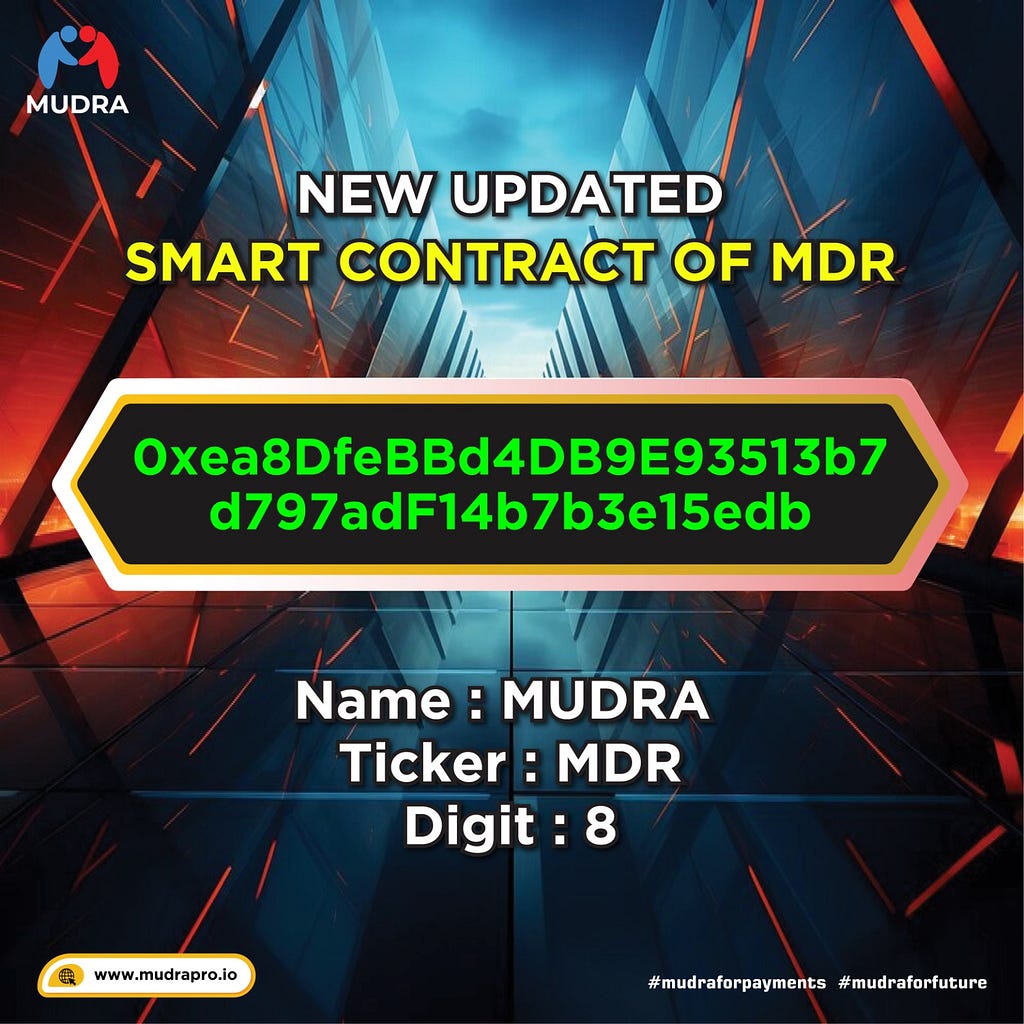 New smart contract of MDR