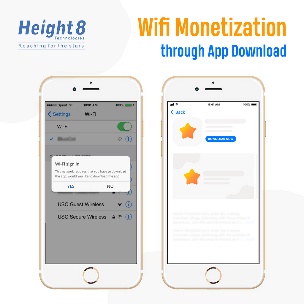 Wifi Monetization through App Download