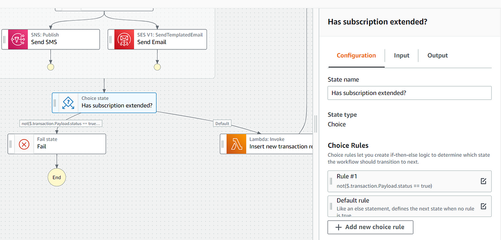 Choice state example.