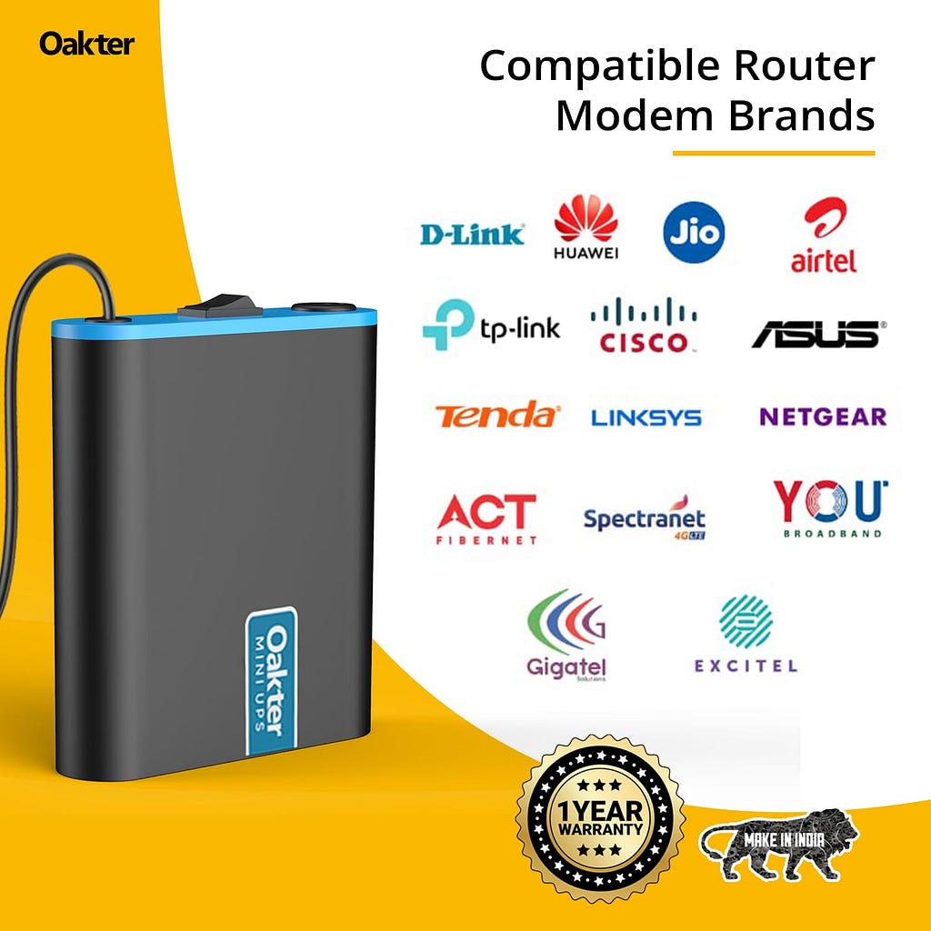 Oakter Mini UPS Compatible Router Brands