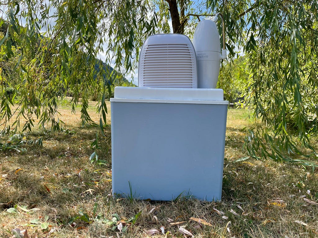 An outdoor / home-based Atmospheric Water Generator unit.