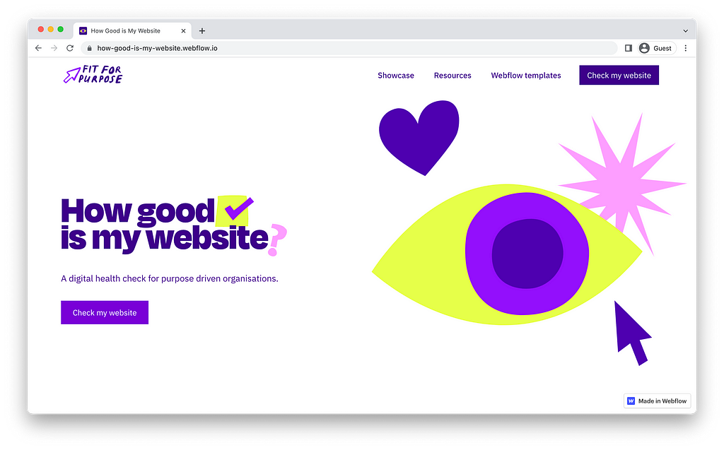 A screenshot of the ‘How good is my website’ website