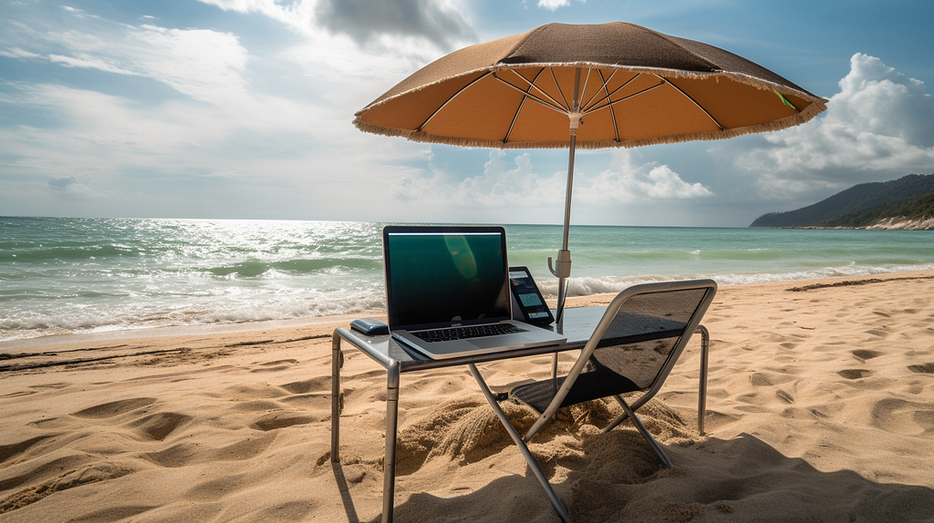 Image Representing Technology Enabling the Digital Nomad Lifestyle