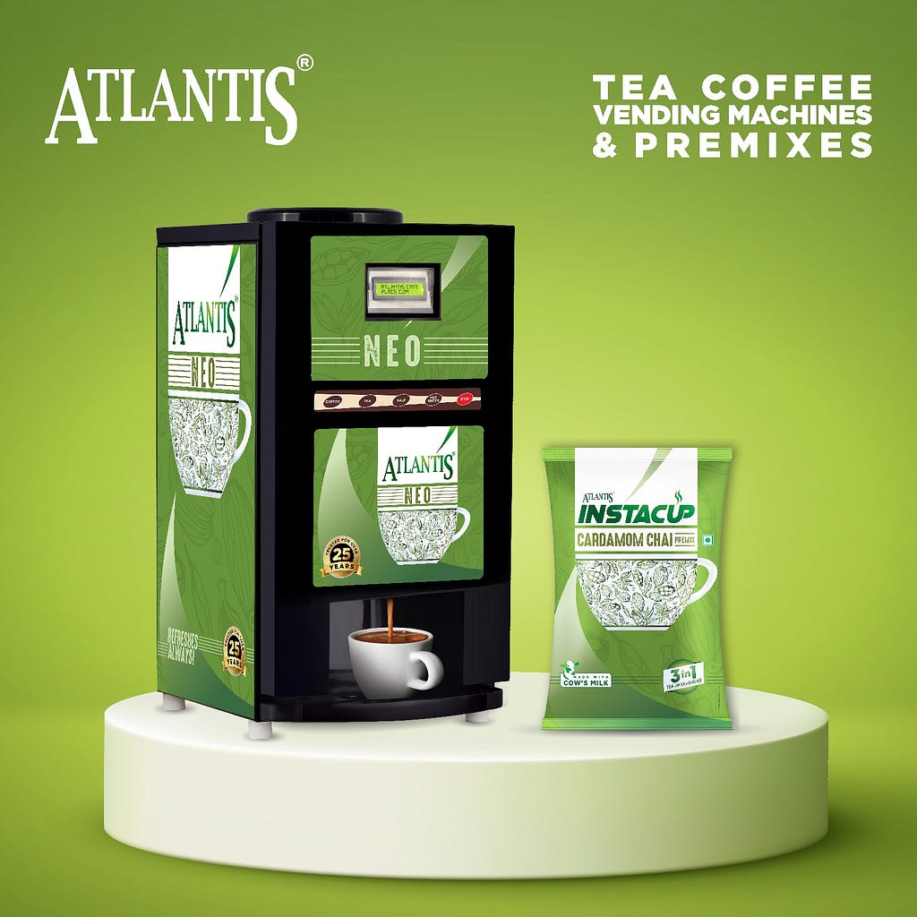 Atlantis Neo 2 Lane Tea and Coffee Vending Machine