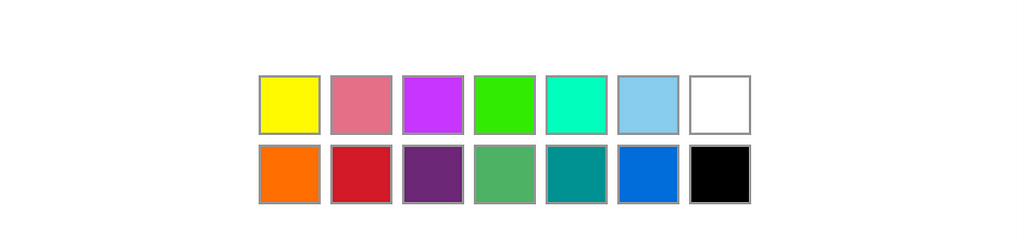A 2-by-6 grid of colors.