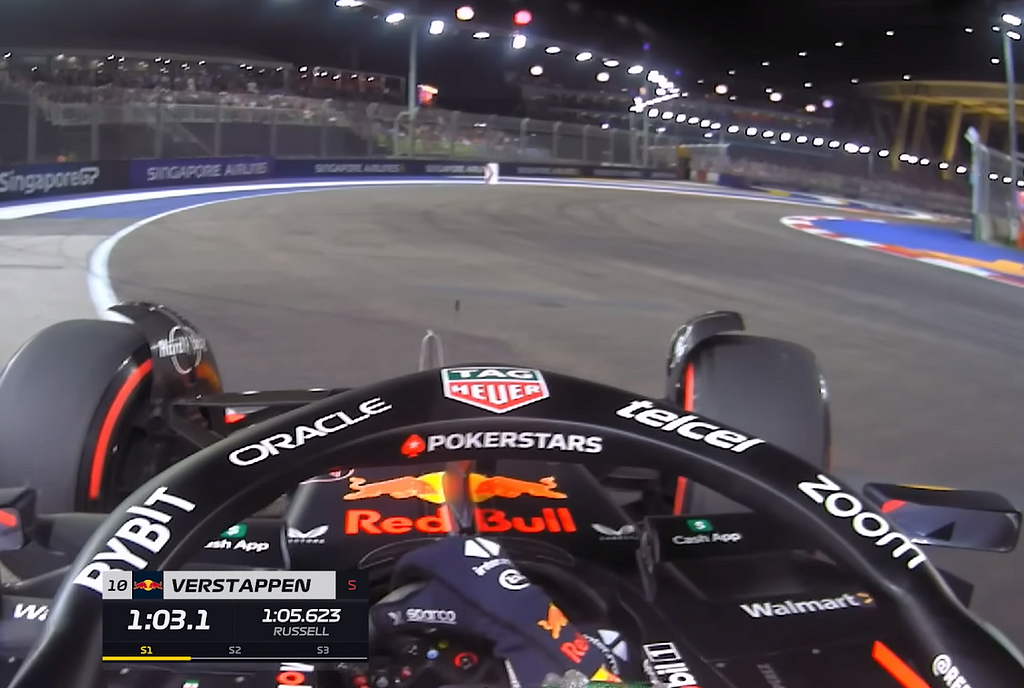 Sergio Perez spun at Turn — 3 in Marina Bay 2023 Singapore Grand Prix