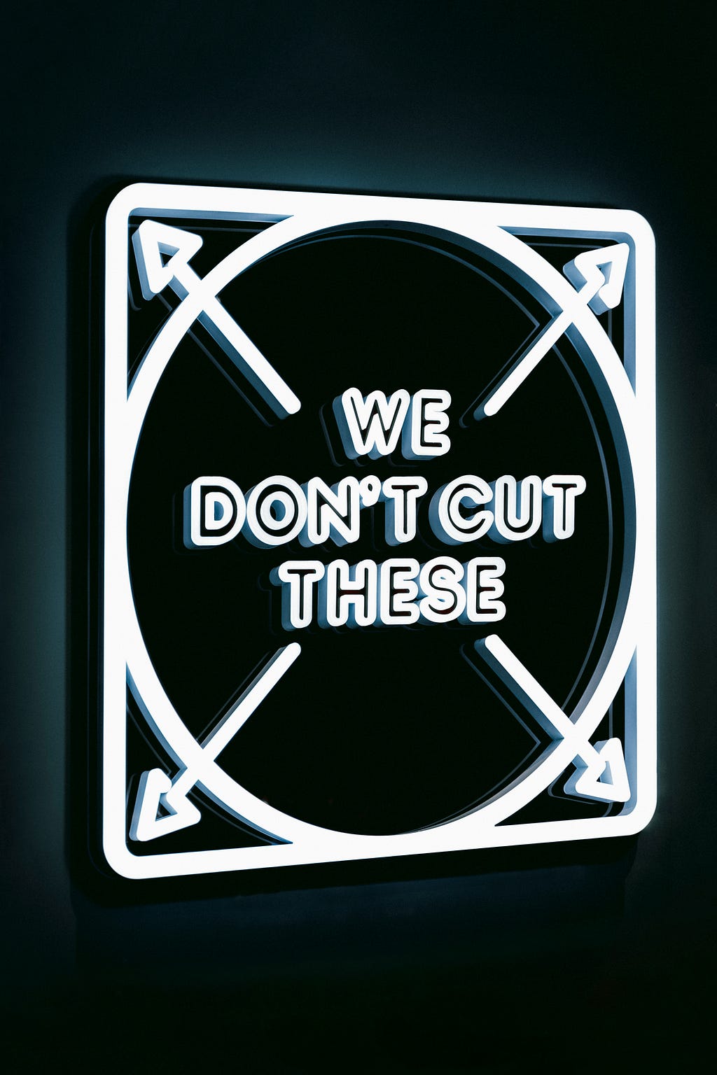Sign explaining that we don’t cut corners