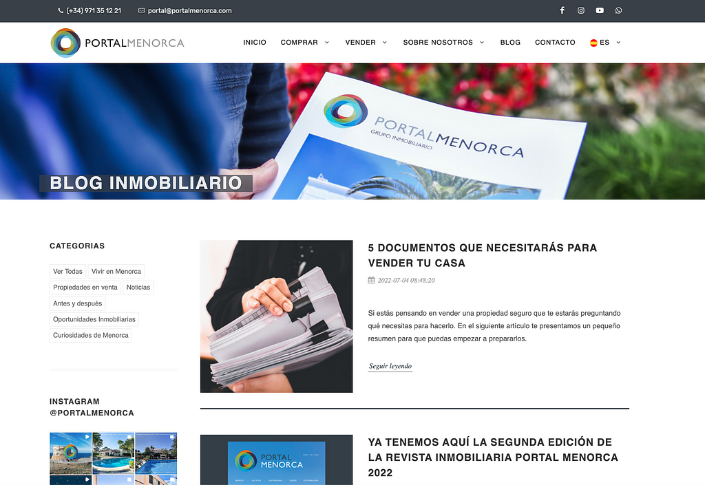 Nuevo blog Portal Menorca