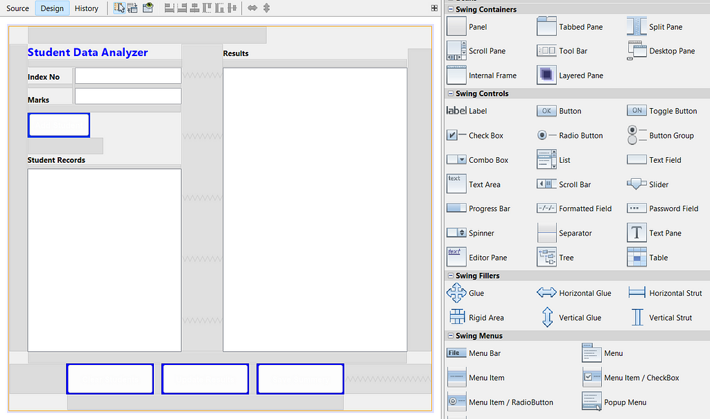 Netbeans GUI swing toolkit