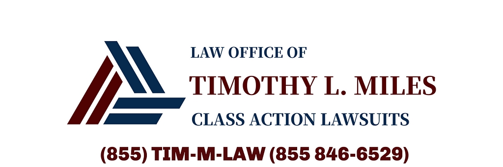 Law firm logo for Law Offices of Timothy L. Miles, blue and red, class actions