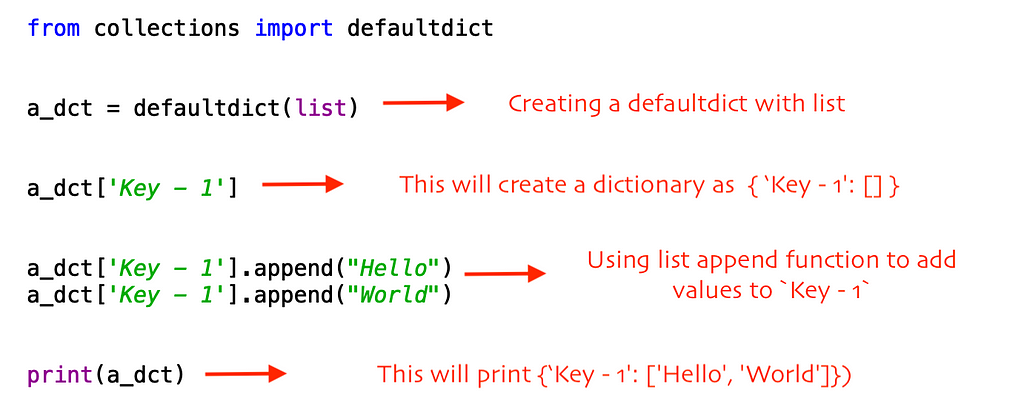 python3 defaultdict