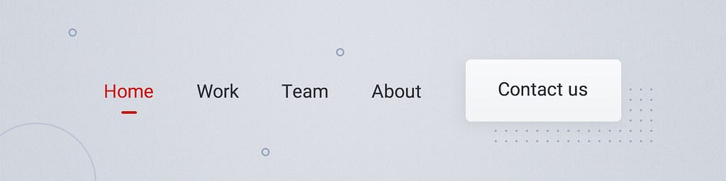 Main navigation with a highlighted “Contact us” button