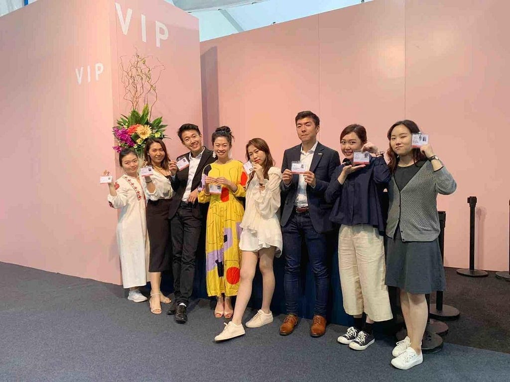 The VIP team at the front desk ofArt Central 2019