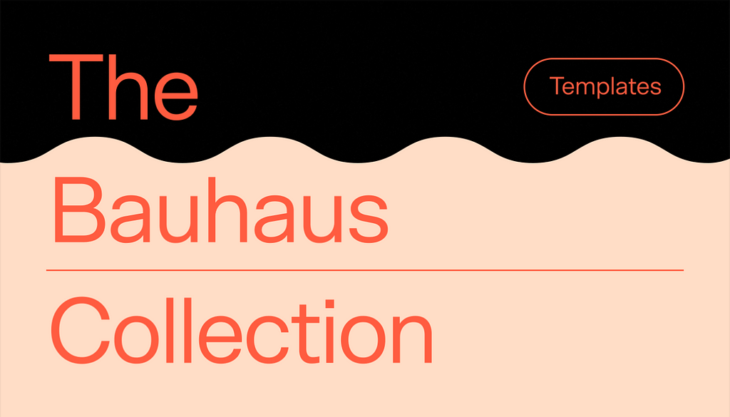 Creative graphic to showcase the Bauhaus-inspired template collection.
