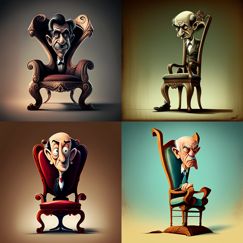 chair, caricature