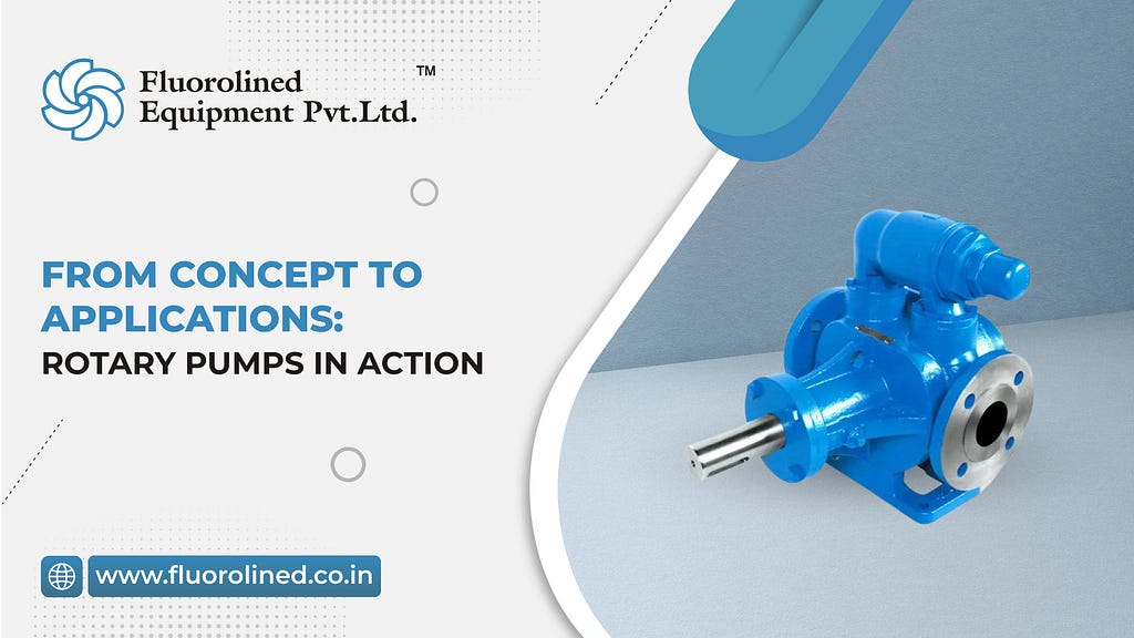 Fluorolined Equipment Pvt. Ltd., Banner Text: From Concept to Applications: Rotary Pumps in Action, www.fluorolined.co.in