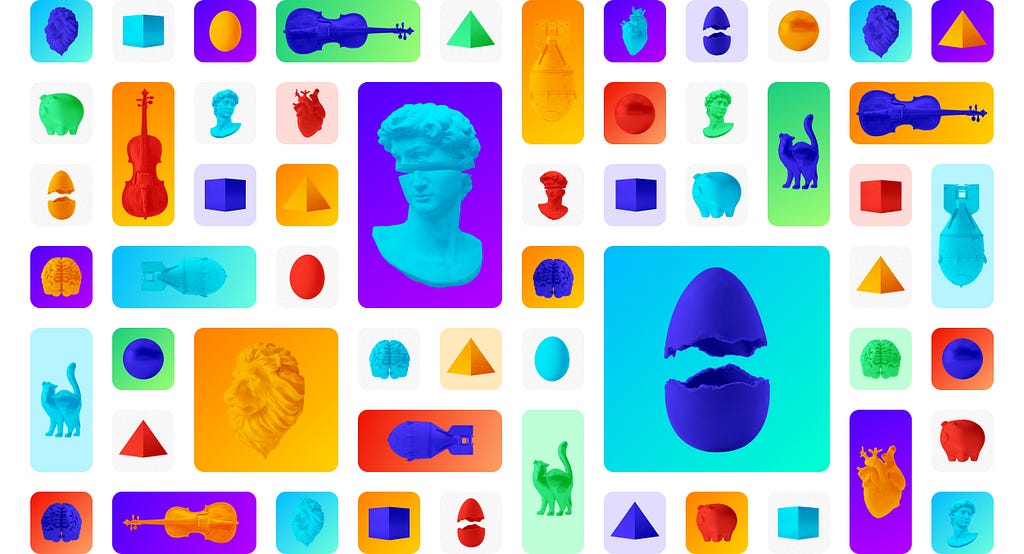 All Yolk images in a colorful illustration