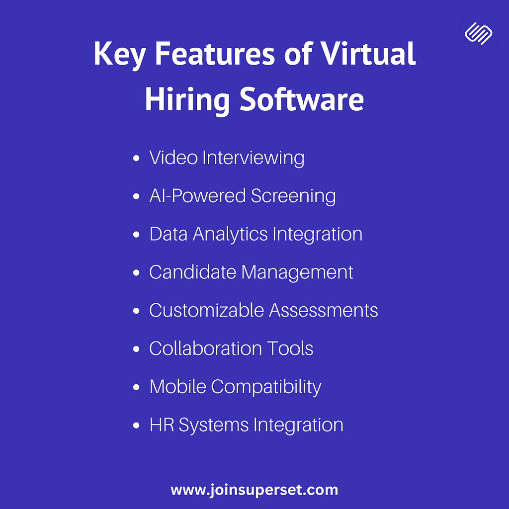 Key features of Virtual Hiring Software