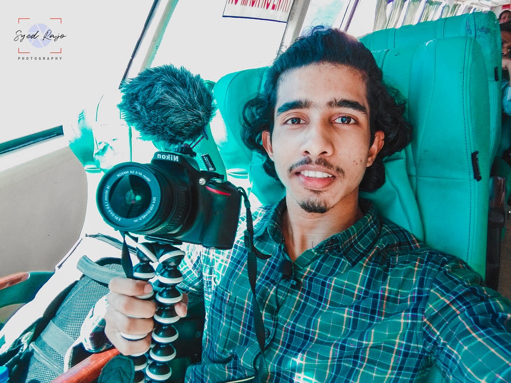 Syed Faysel Ahammad Rajo vlogging on his first solo travel ever. Dhaka to Barishal