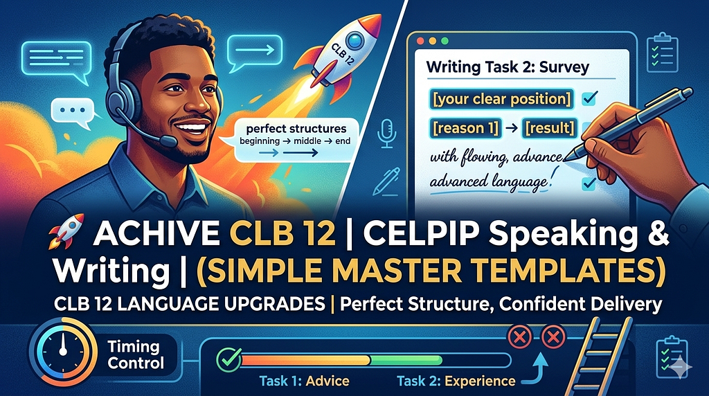 How to Achieve CLB 12 in CELPIP Speaking & Writing (Simple Master Templates)