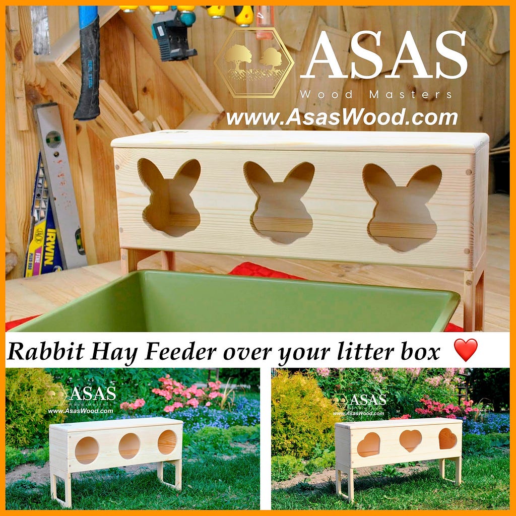Rabbit hay feeder, Made by AsasWood