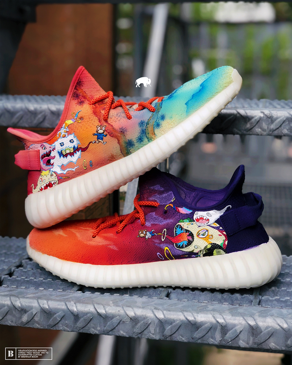 custom sneakers, Kanye West “Graduation” Yeezy by Brennan Bizon