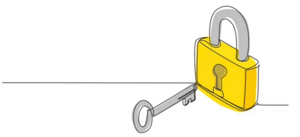 Illustration of lock and key