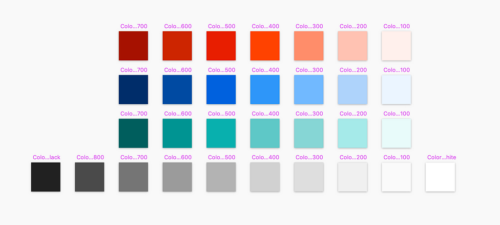 A screenshot of the expanded color palette.