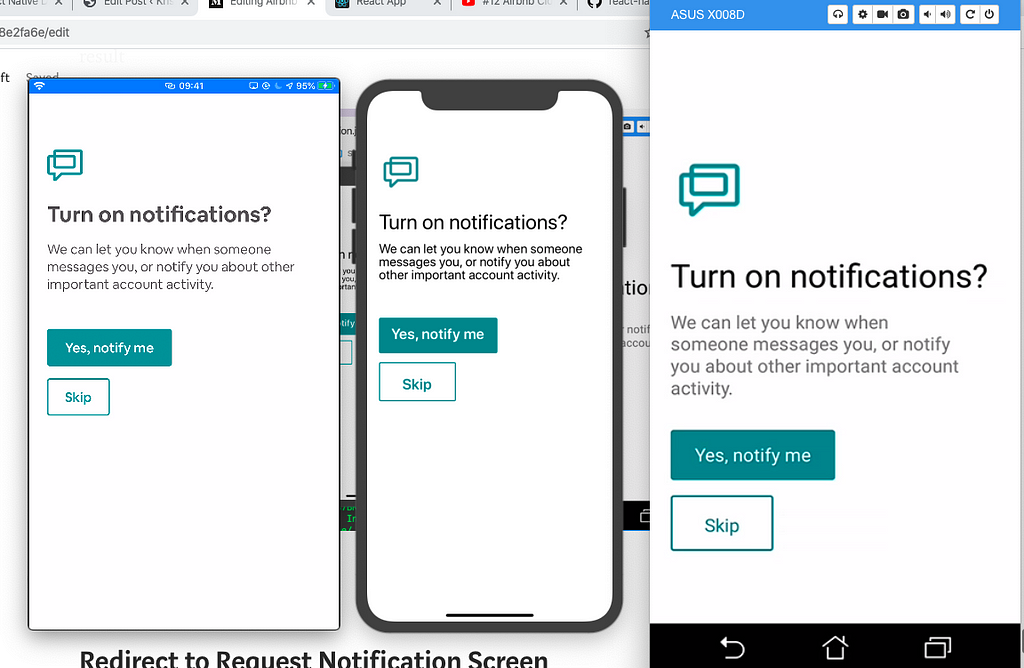 AirBnB Clone With React Native Part 12: Request Push Notification UI ...