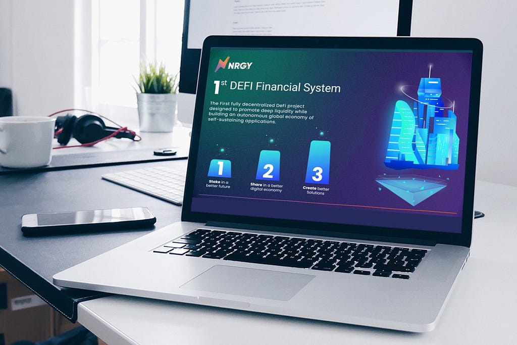 NRGY Defi Financial System laptop