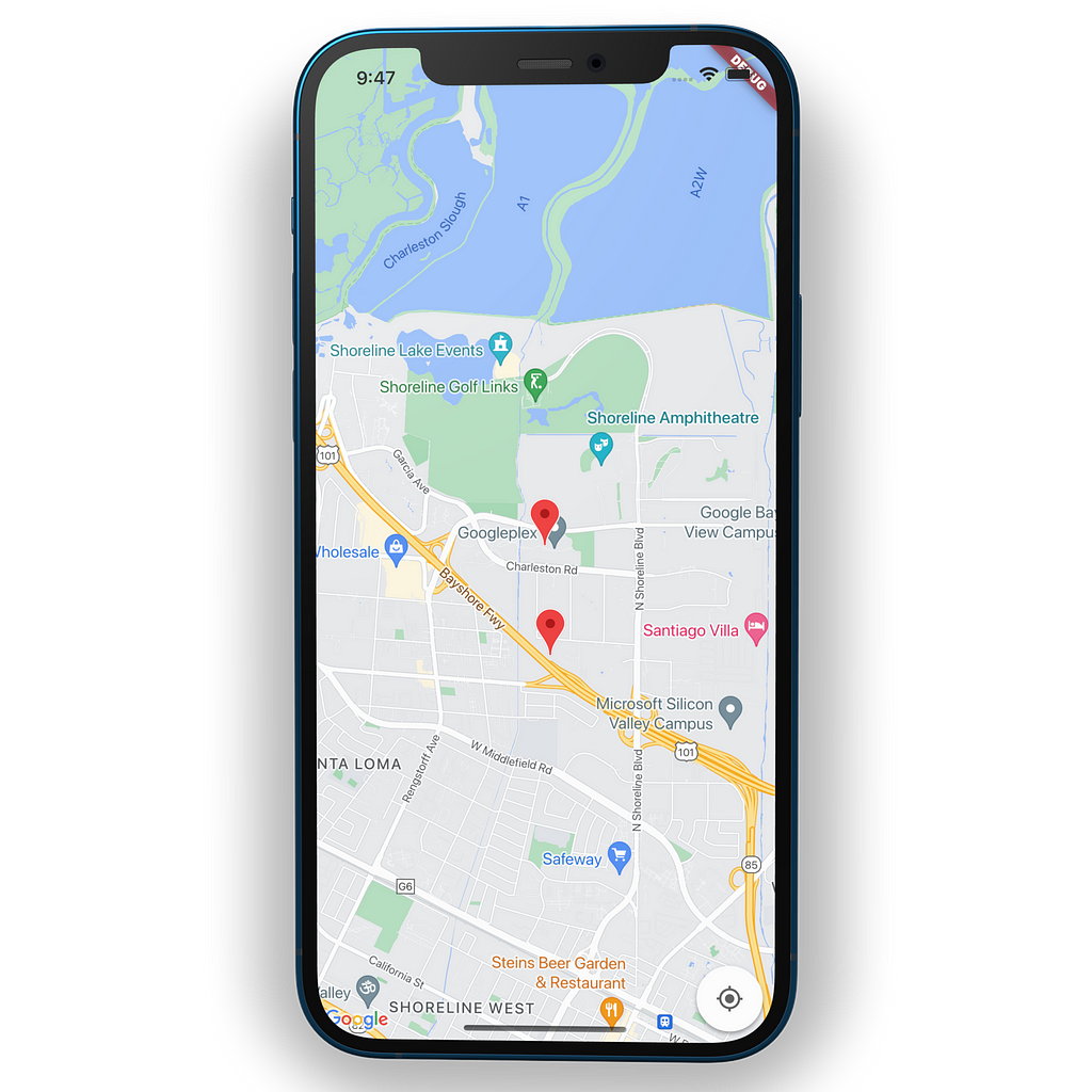 Flutter — Google Map with Custom Marker LaptrinhX