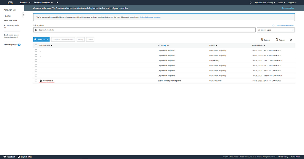 S3 Bucket Created Successfully