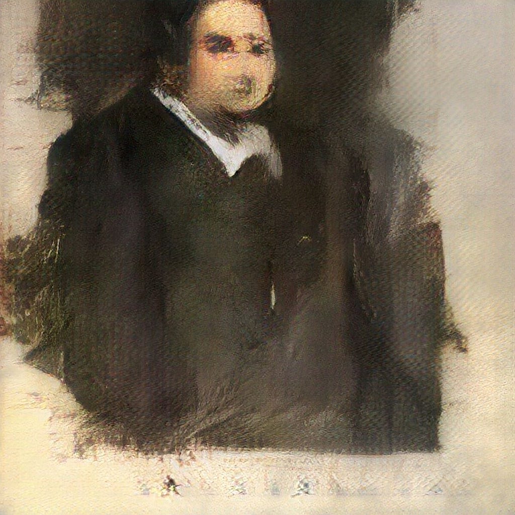 The first piece of AI generated art auctioned at Christie’s for $432,500 in 2018.