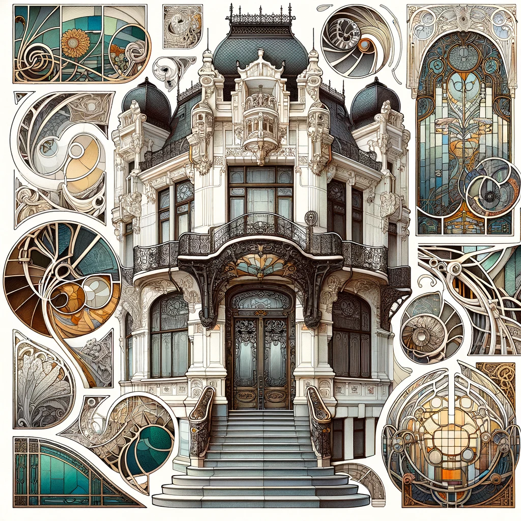 AI-generated visual of Viktor Horta’s Art Nouveau buildings