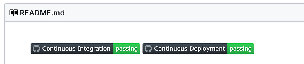 GitHub workflow badges example