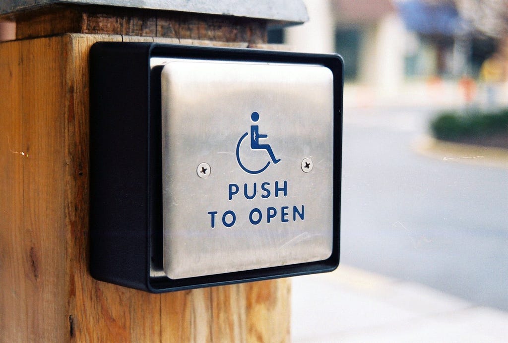 Push to open: automatic door opening switch