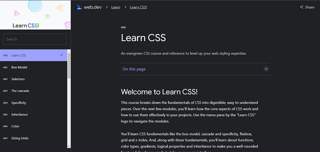 learn css from this great website called web.dev
