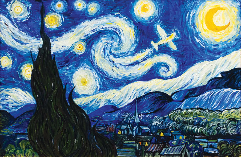 “Starry Flight” painting by artist Melissa Bernard.