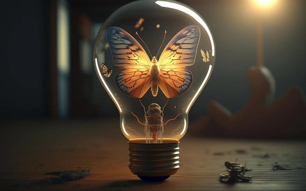 butterfly light bulb