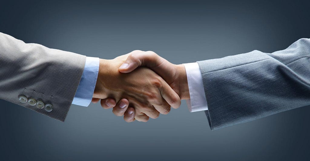 Image of shaking hands