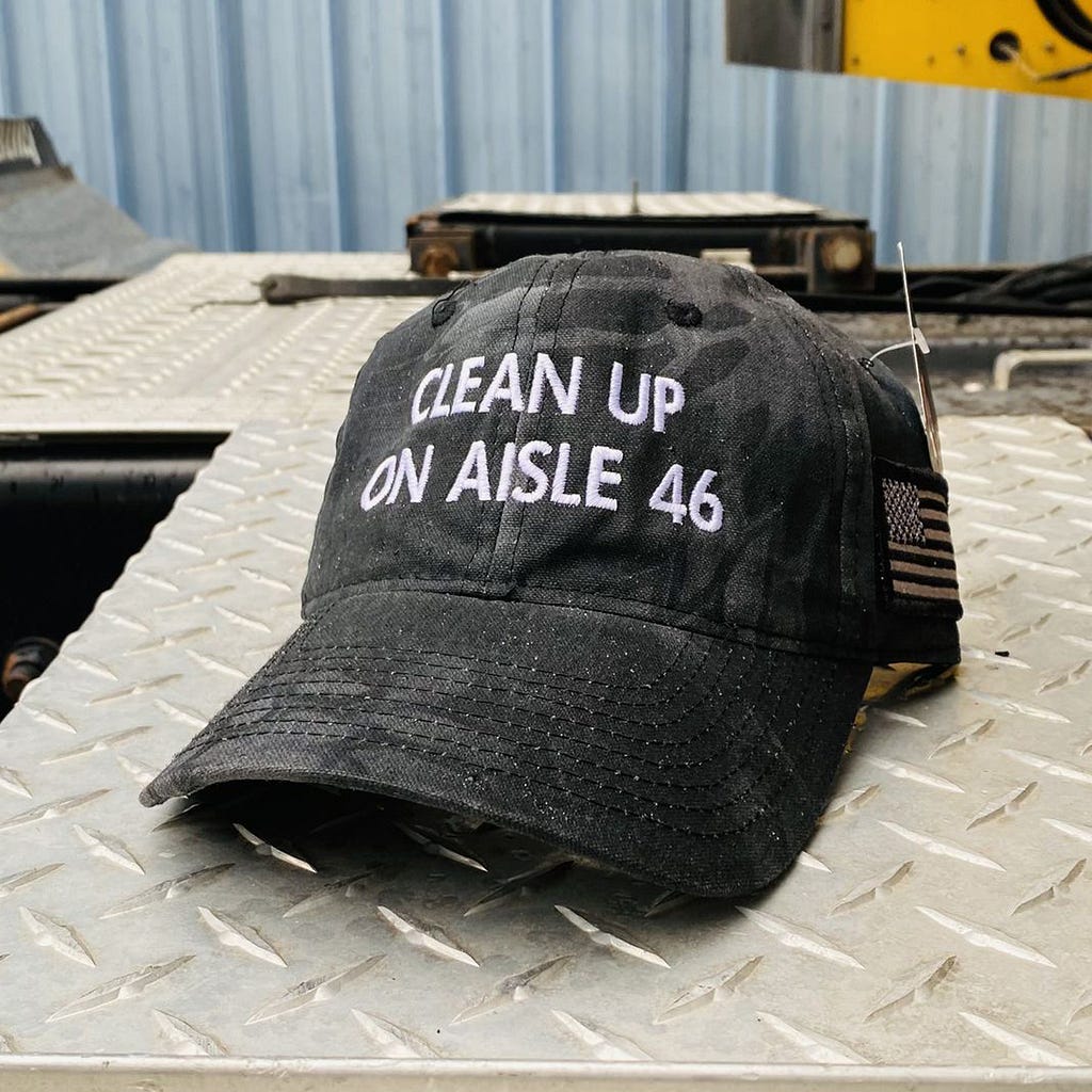 Clean up on aisle 46 hat cap