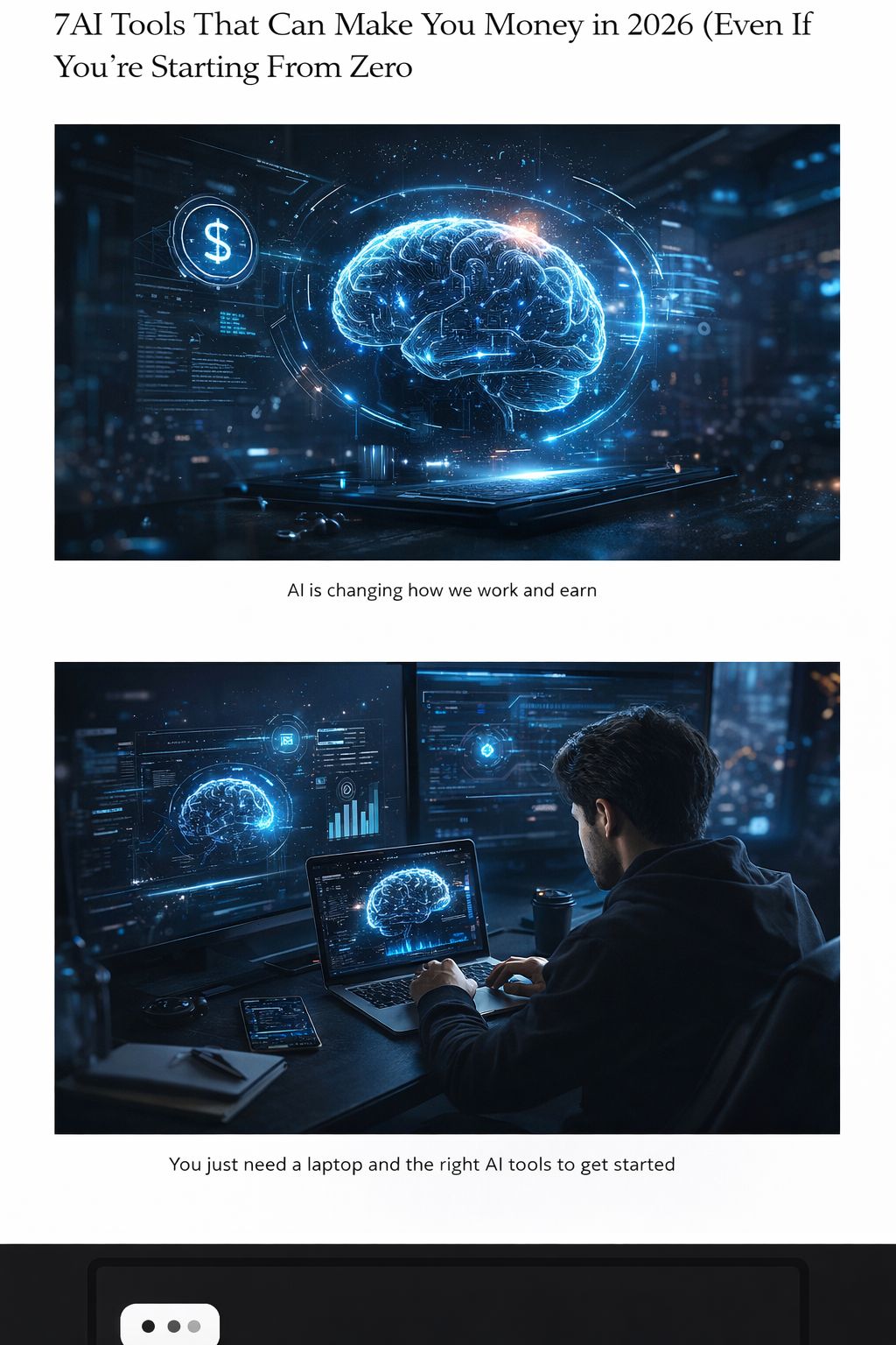 7 AI Tools That Can Help You Make Money in 2026 (Even If You’re Starting From Zero)