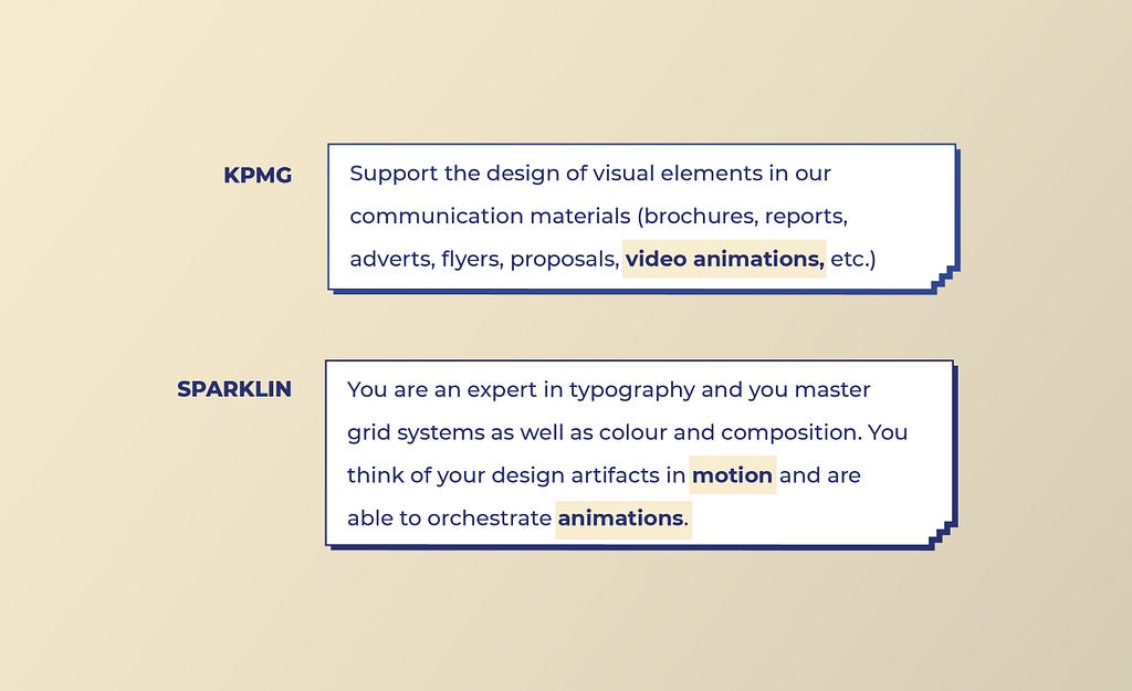 KPMG and Sparklin look for Motion Design work from Visual designers