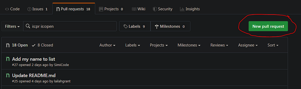 New Pull Request