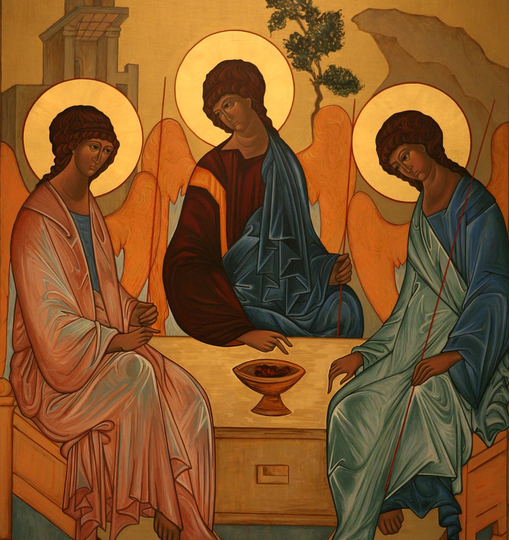 “The Trinity” icon, also known as “The Hospitality of Abraham”