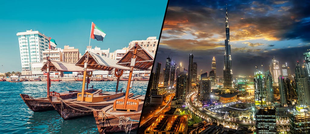 Old Dubai vs. New Dubai | Abra and Burj Khalifa
