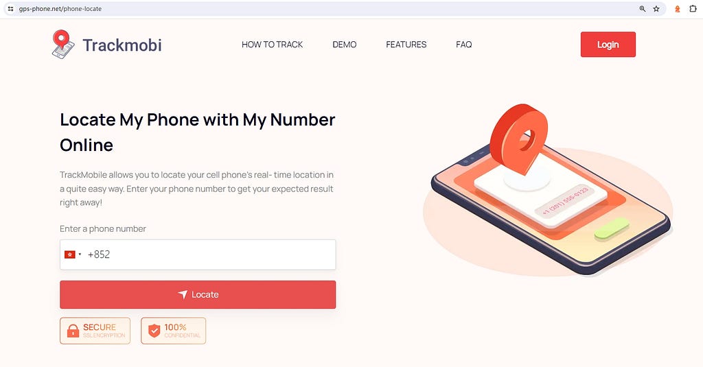 Track and find your lost phone that is turned off by phone number online.
