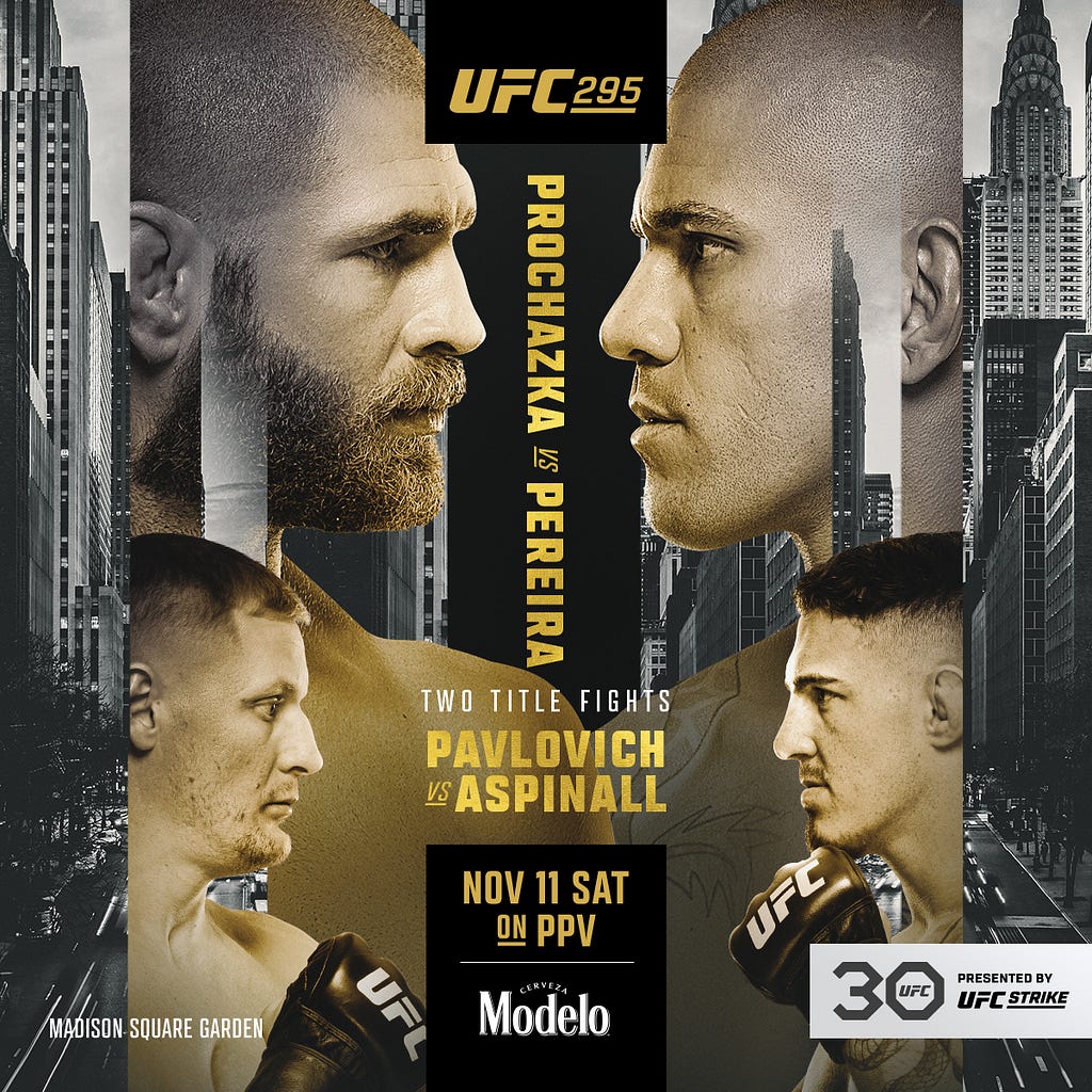 The official poster for UFC 295