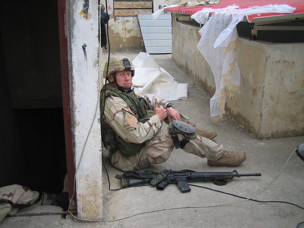 Dan Smee deployed in Mosul, Iraq. Photo courtesy of Dan Smee