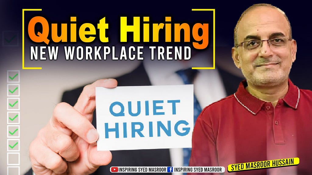 Quiet hiring enables Cos to rely on existing human resources.